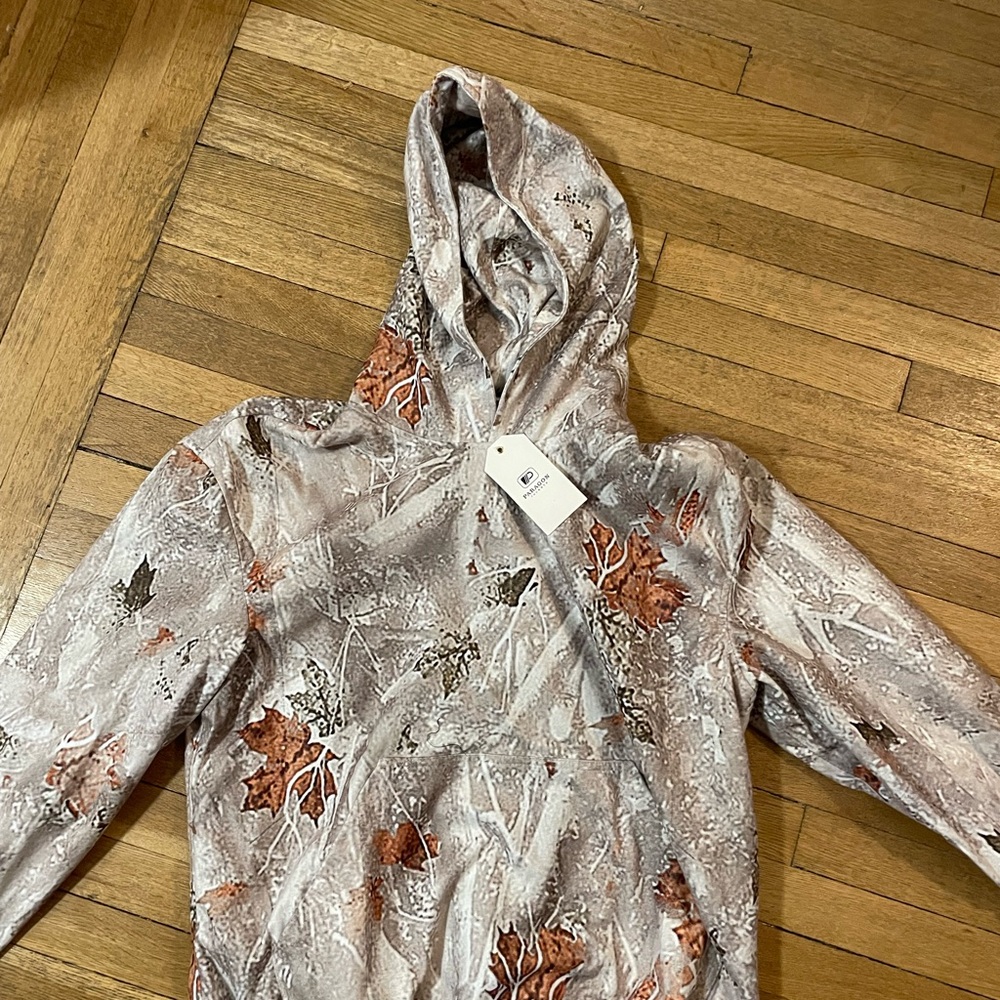 Camouflage Hoodie with Leaf Pattern